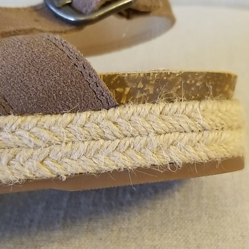 Lucky Brand Gadine Leather Jute Sandals - Picture 10 of 14